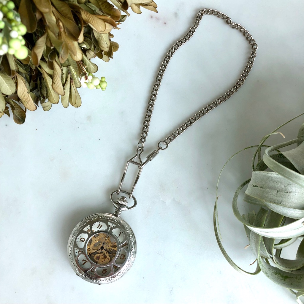 Vintage Antique Silver Timepiece